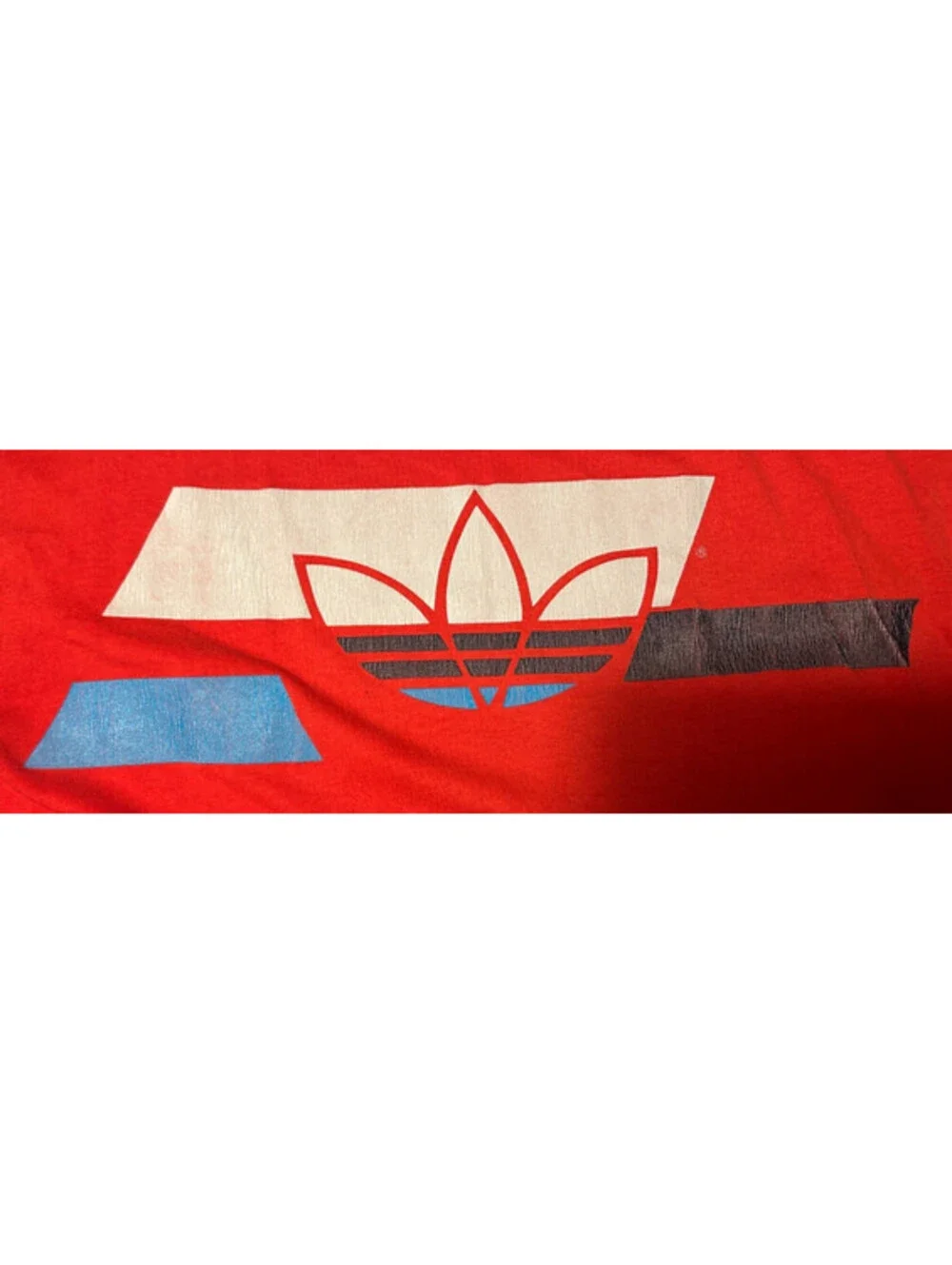 Vintage Men's Red Adidas 80/90’s Graphic T-Shirt Sz-L Made In USA Single Stitch